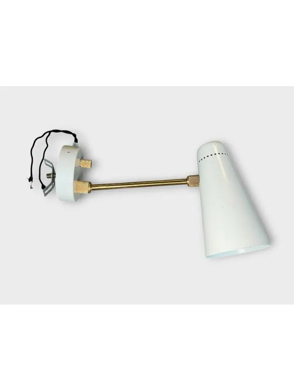Mitzi Alex Swing Arm Wall Lamp Aged Brass White Modern Sconce Light